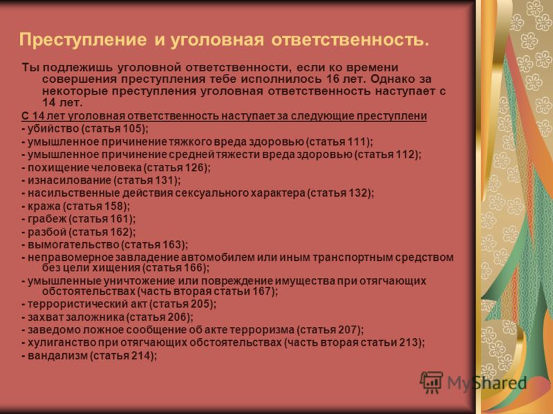 Какое лицо подлежит уголовной ответственности